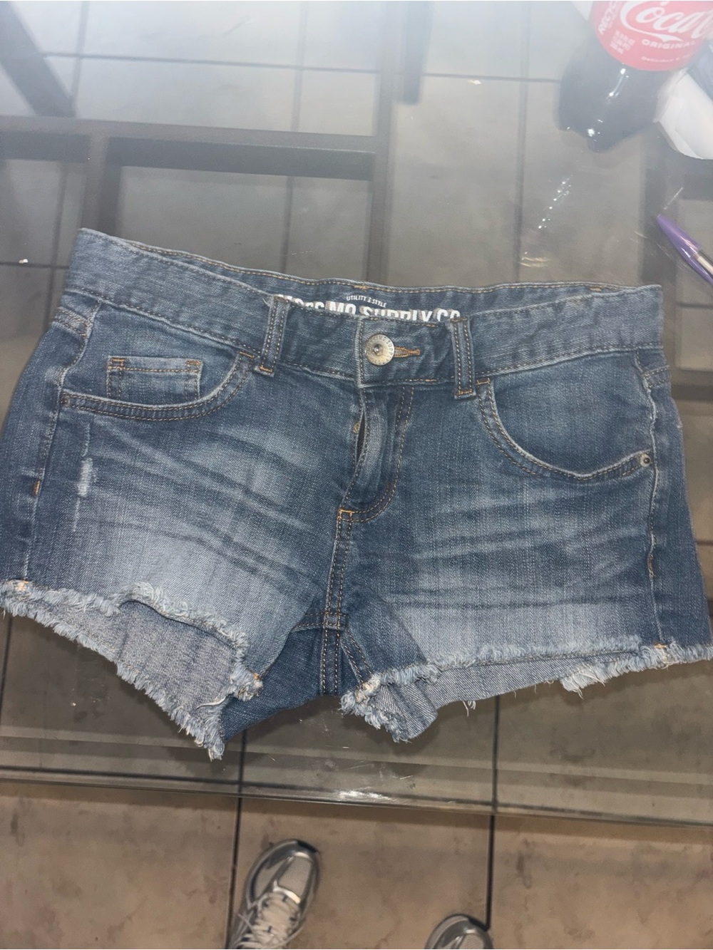 Mossimo Supply Co. Denim Cutoff Shorts - Blue